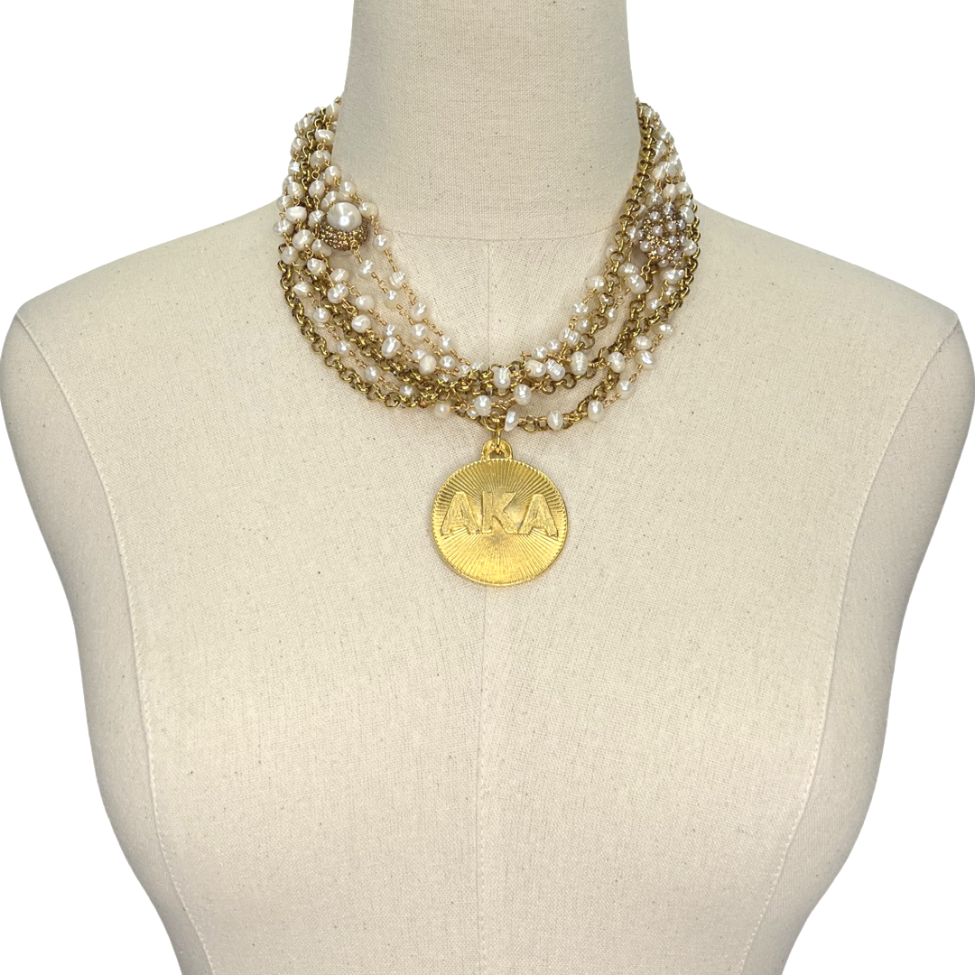 AKA NYC Necklace AKA Necklaces Cerese D, Inc. Gold  