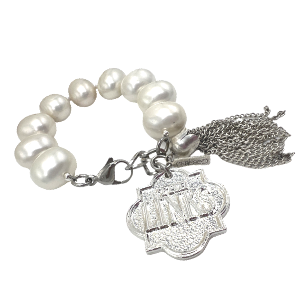 Links Classic Pearl Bracelet LINKS Bracelets Cerese D LINKS Shield Silver 