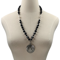 AKA Black Ajambo Agate Necklace Set AKA Necklaces Cerese D, Inc.   