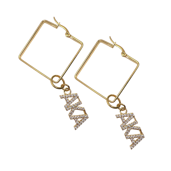 AKA Verona Square Hoop Earrings Earrings Cerese D, Inc.   