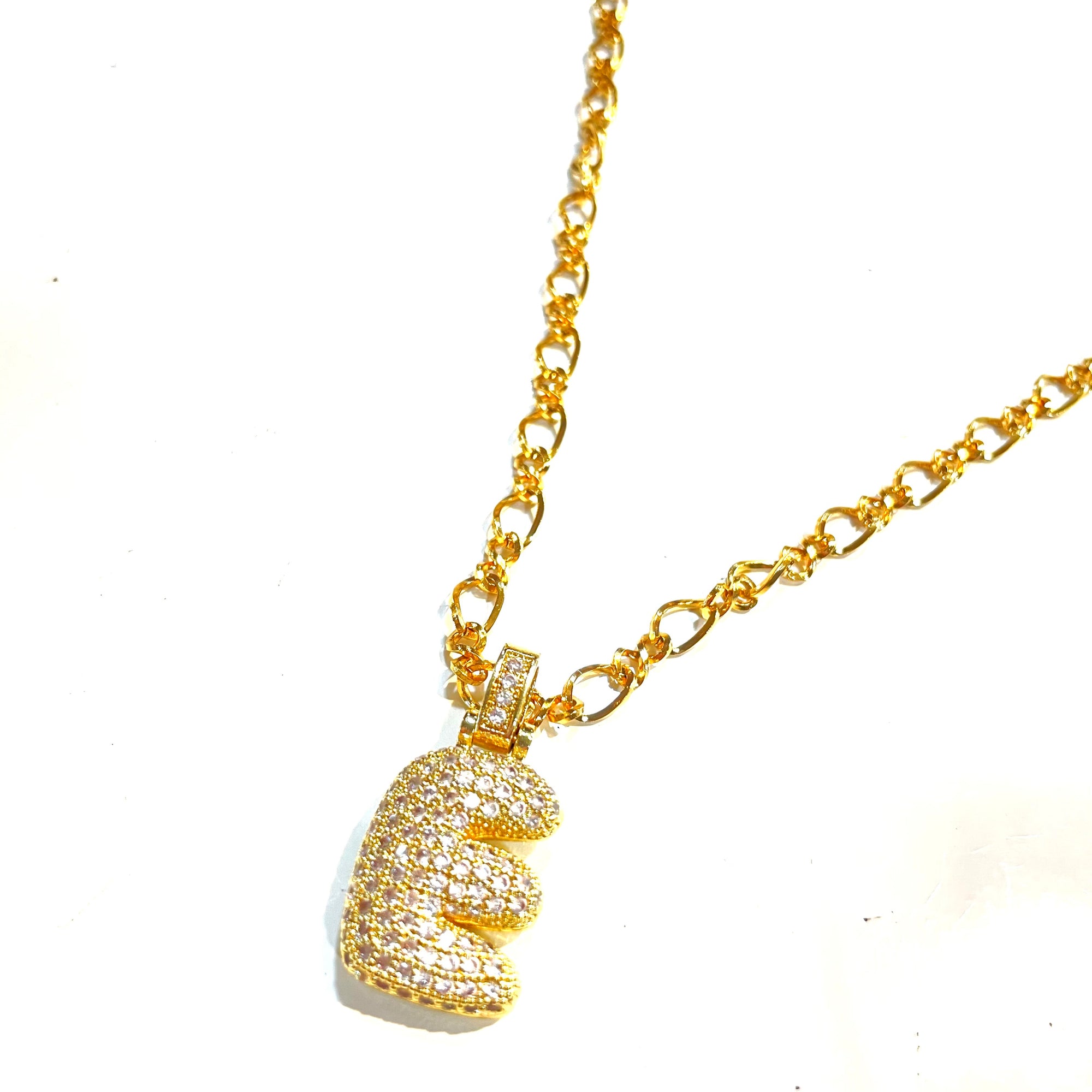 Initial Impression Necklace Necklaces Cerese D, Inc. Gold E 