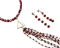 Delta Red Flame Necklace DELTA Necklaces Cerese D, Inc.   