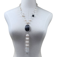 Timeless Lenora Pearl Necklace Closet Sale Cerese D, Inc. Silver  