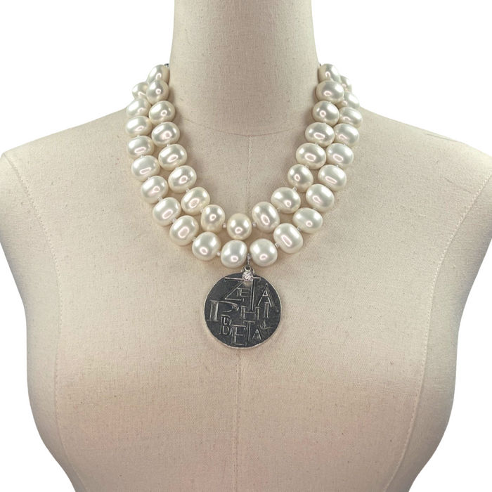 Zeta Classic Pearl Double Necklace Zeta Necklace Cerese D Jewelry Funky DBL  