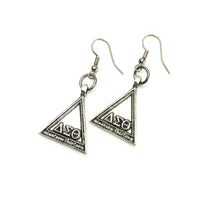 Delta Pyramid Earrings Delta Earrings Cerese D, Inc. Silver  