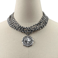 AKA Gloom Multi Strand Crystal Necklace AKA Necklaces Cerese D, Inc.   