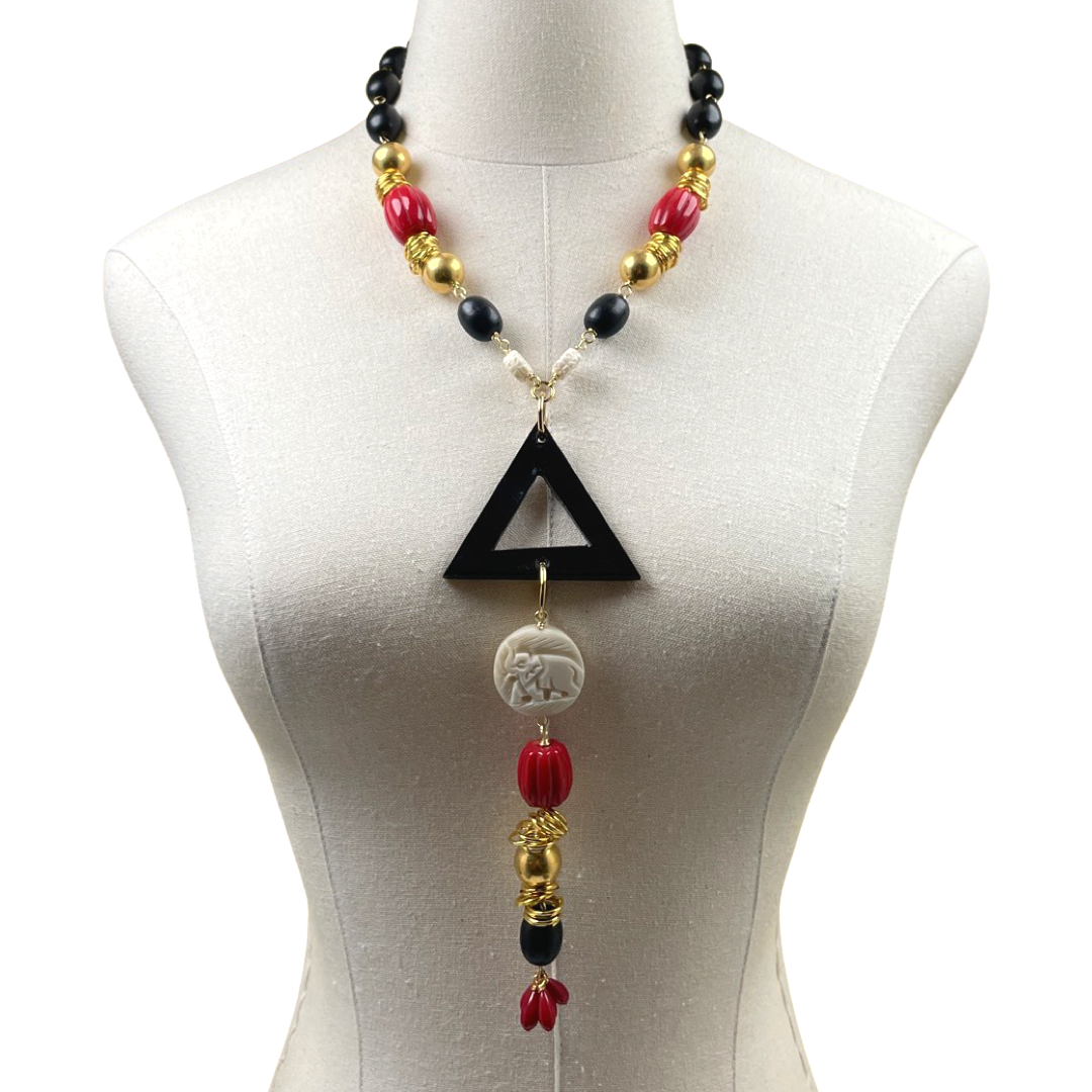 C15104 Delta Delta Necklace Cerese D, Inc. Gold  