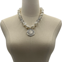 AKA Pillow Necklace AKA Necklaces Cerese D, Inc. Silver  