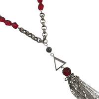 Delta Dear Tassel Chain Necklace DELTA Necklaces Cerese D, Inc. Option B  