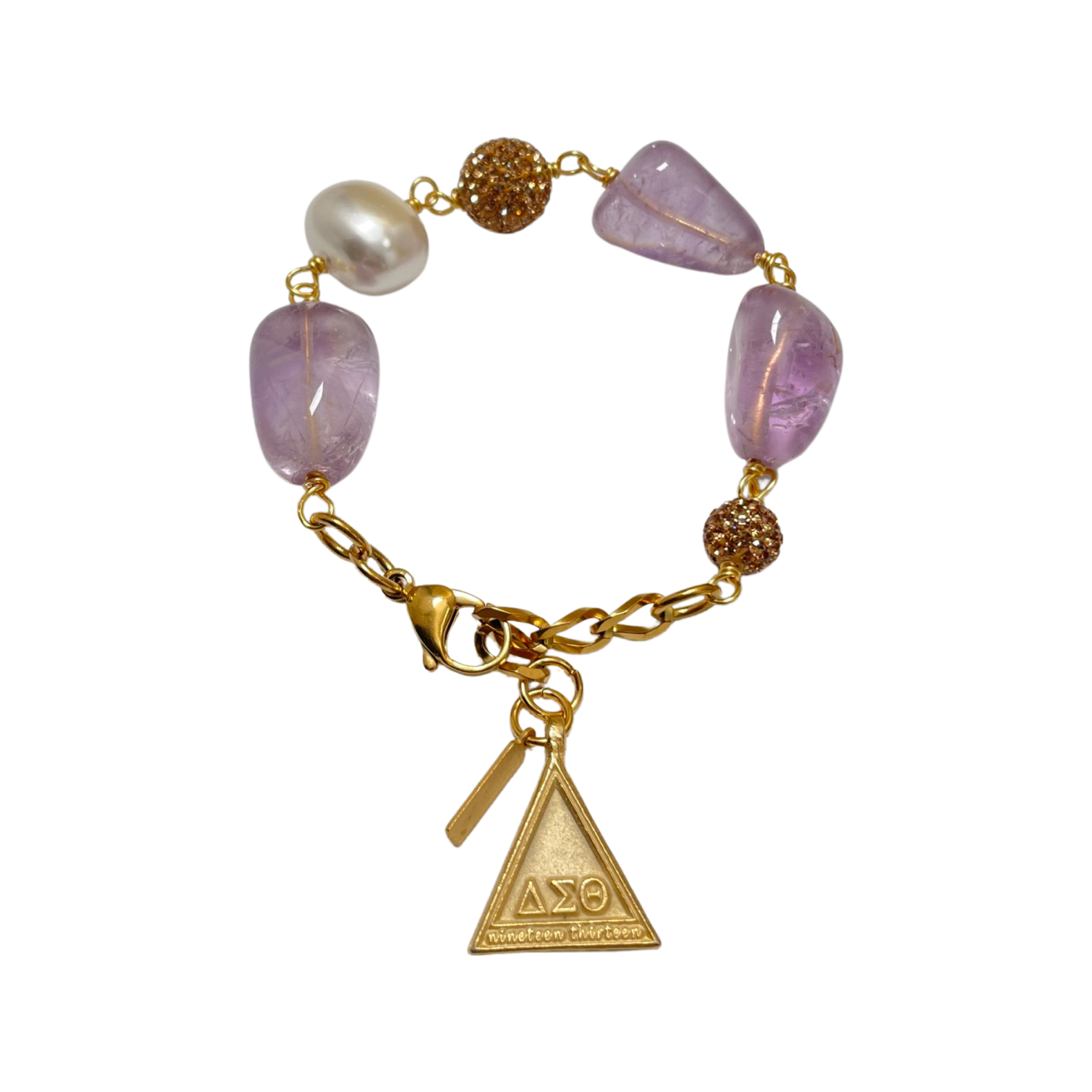 Delta Purple Chuckle Bracelet DELTA Bracelets Cerese D, Inc. Gold  