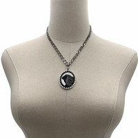 Pictured in Memory Necklace Black Excellence Cerese D, Inc. Silver 18" 