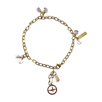 Caribbean Cruise Anklet Anklets Cerese D, Inc. Gold Heartbeat 10"