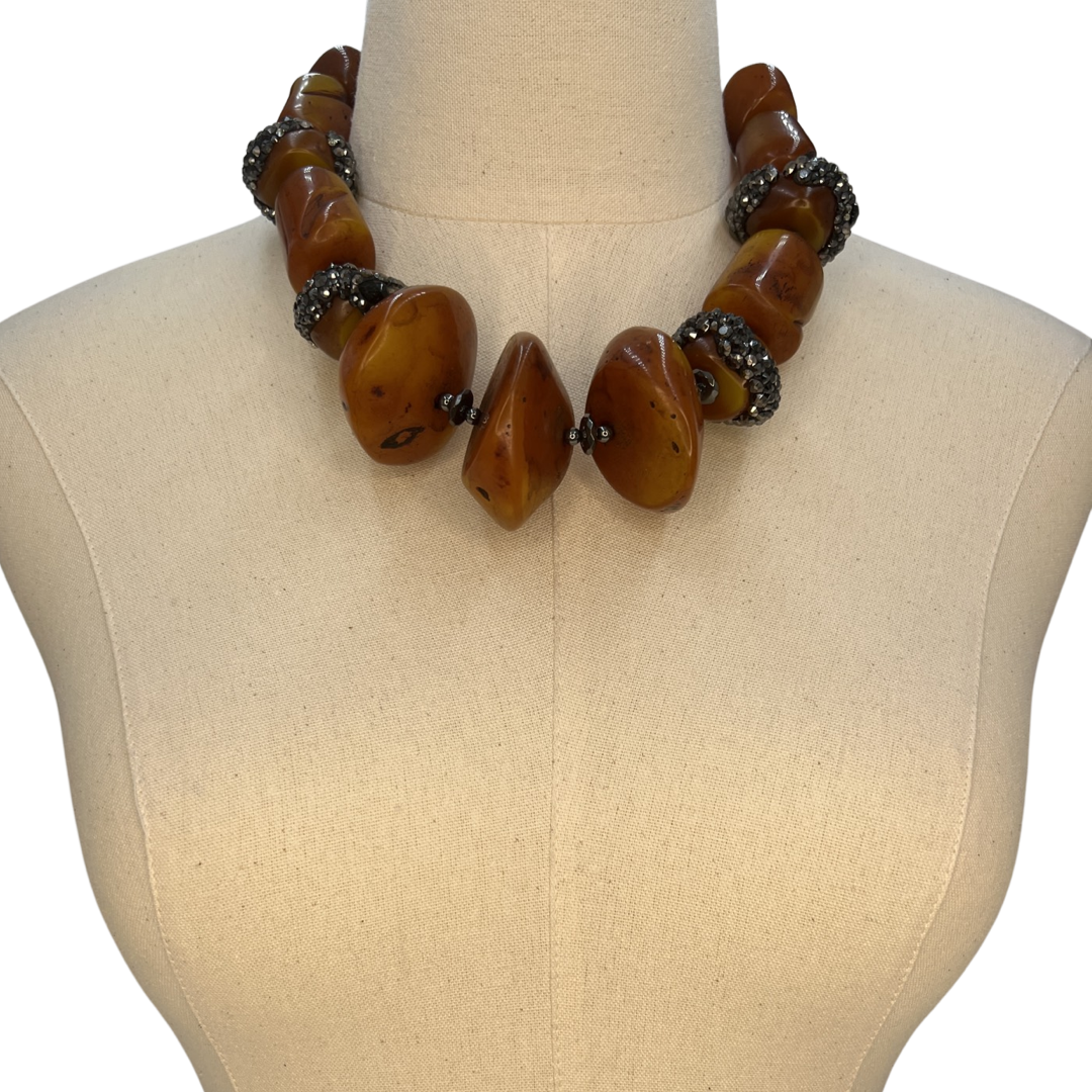 Amber Ruff Necklace OOAK Cerese D, Inc.   