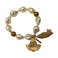 AKA Marseille Stretch Bracelet AKA Bracelets Cerese D, Inc. Gold  