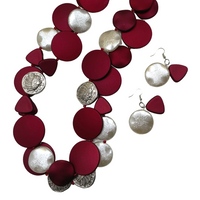 Delta Pyramid Brush Necklace DELTA Necklaces Cerese D, Inc. Silver  