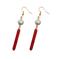 Redz Pave Sticks Earrings Earrings Cerese D, Inc. Gold  