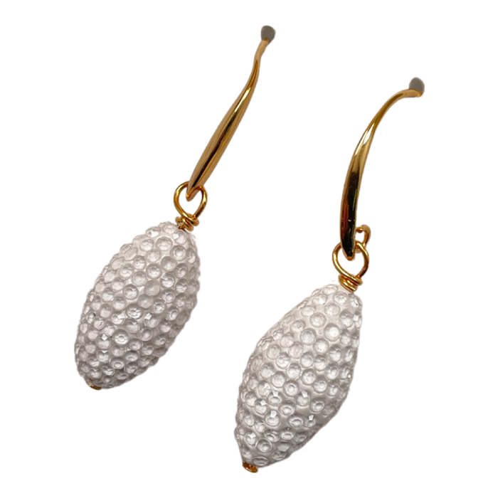 White Gate Earring Earrings Cerese D, Inc. Gold  