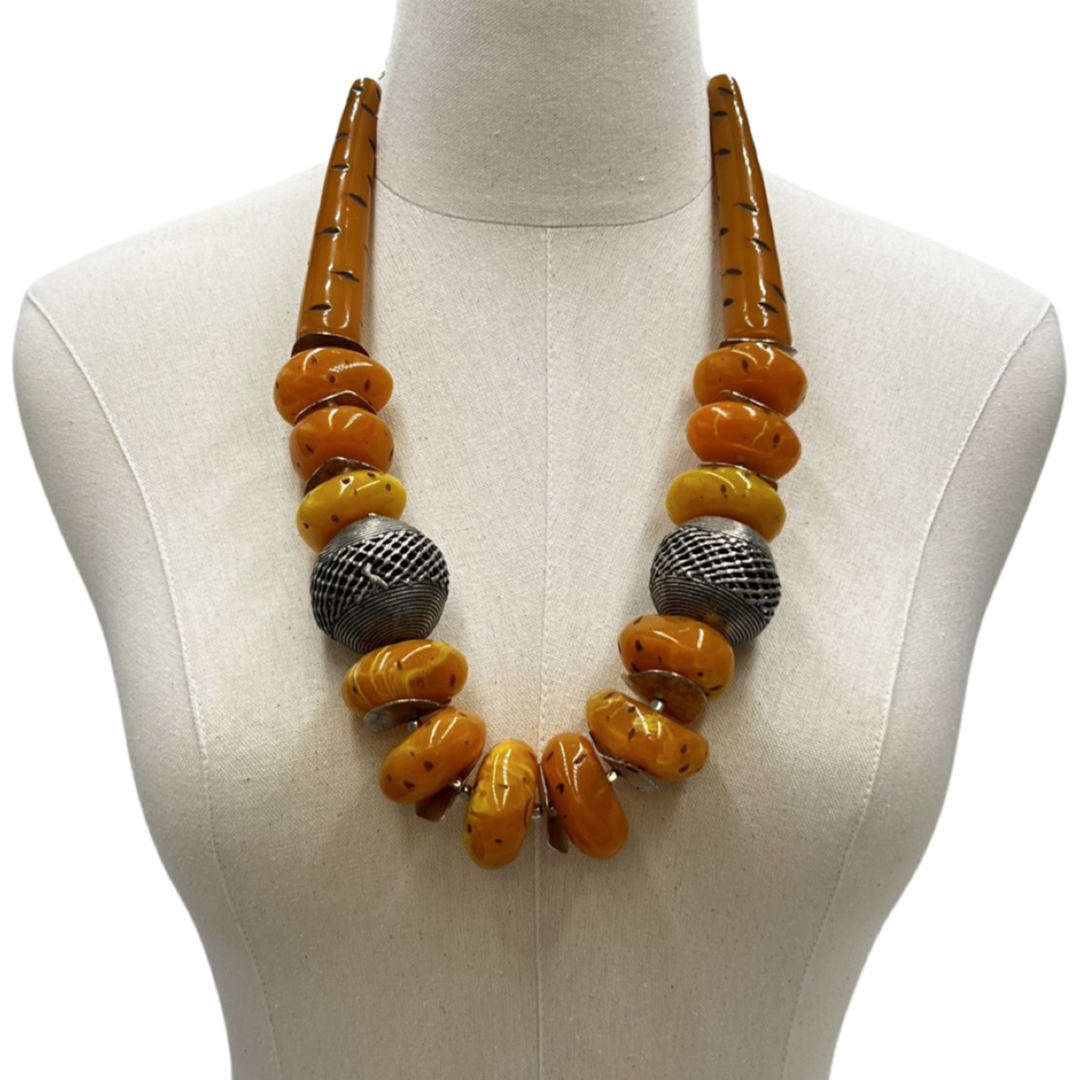 Amber Yac Necklace OOAK Cerese D, Inc.   