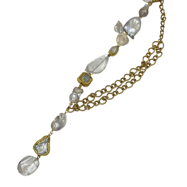 Boulder Pearl Necklace Necklaces Cerese D, Inc.   