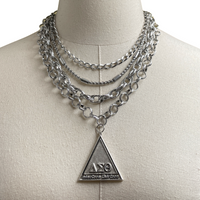 Delta Classic Beat Necklace DELTA Necklaces Cerese D, Inc. Silver Pyramid  
