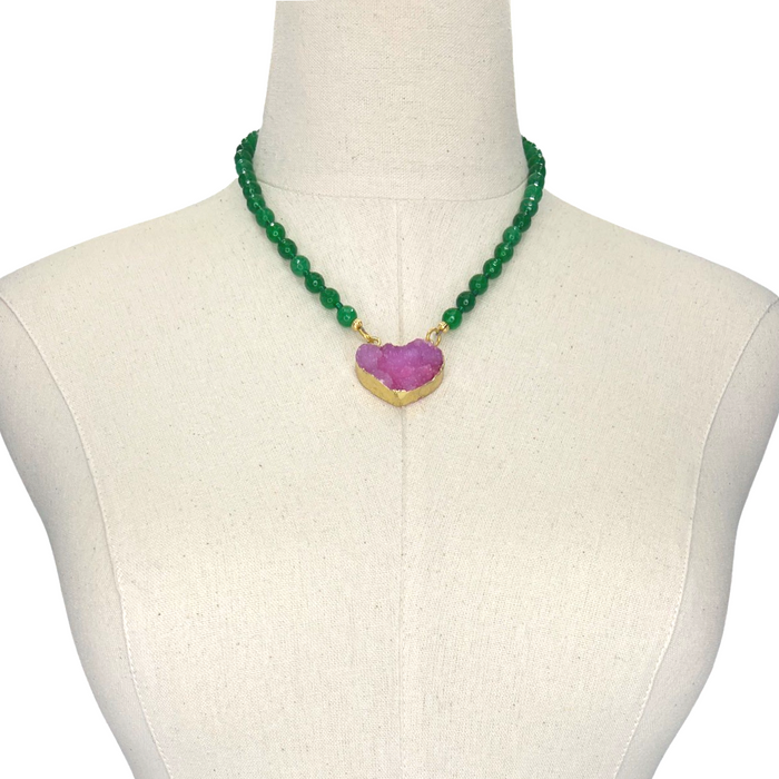AKA Green Heart Necklace AKA Necklaces Cerese D, Inc. B: Green Jade  