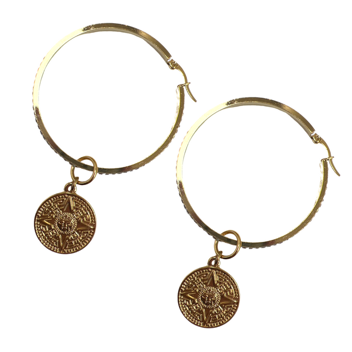 Guiding Compass Earrings Hoops Cerese D, Inc.   