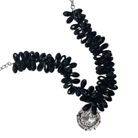 AKA Nadir Black Faceted Crystal Necklace AKA Necklaces Cerese D, Inc.   