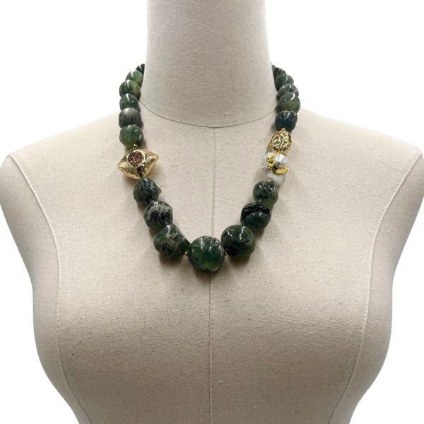 Fern Moss Necklace Necklaces Cerese D, Inc.   