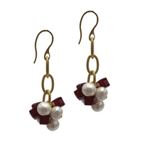 Sublime Beauty Earrings Earrings Cerese D, Inc. Red Gold 