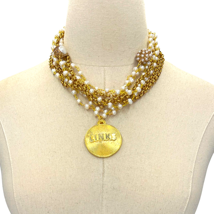 Links NYC Necklace LINKS Necklaces Cerese D, Inc. Gold  