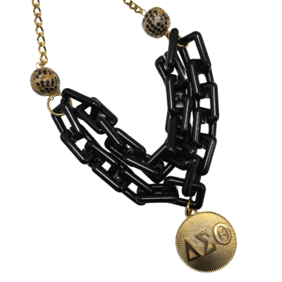 Delta Fortitude Black Acrylic Chain Necklace Closet Sale Cerese D Jewelry   