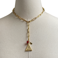Delta Paper Place Lariat Necklace DELTA Necklaces Cerese D, Inc.   