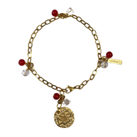 A15313 Delta Delta Anklet Cerese D, Inc. Gold DELTA Large 12" 