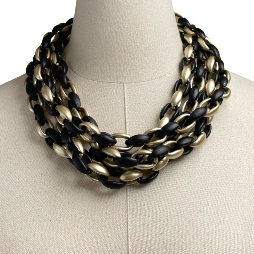 Risking Calamity Necklace Necklaces Cerese D, Inc. Gold  