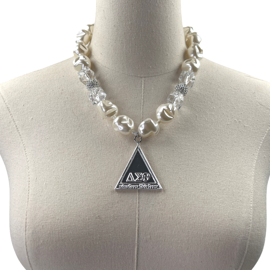 Delta Pillow Necklace DELTA Necklaces Cerese D, Inc. Silver  