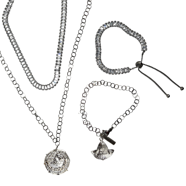 AKA Crystal Tennis Necklace Set AKA Necklaces Cerese D, Inc. Option C  