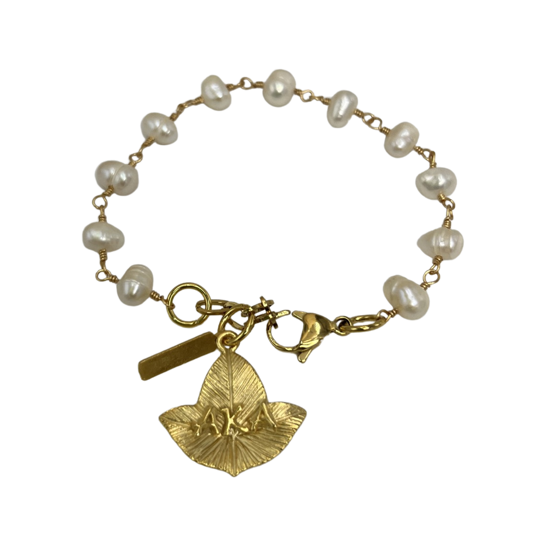 AKA Segovia Pearl Bracelet AKA Bracelets Cerese D, Inc. Gold  