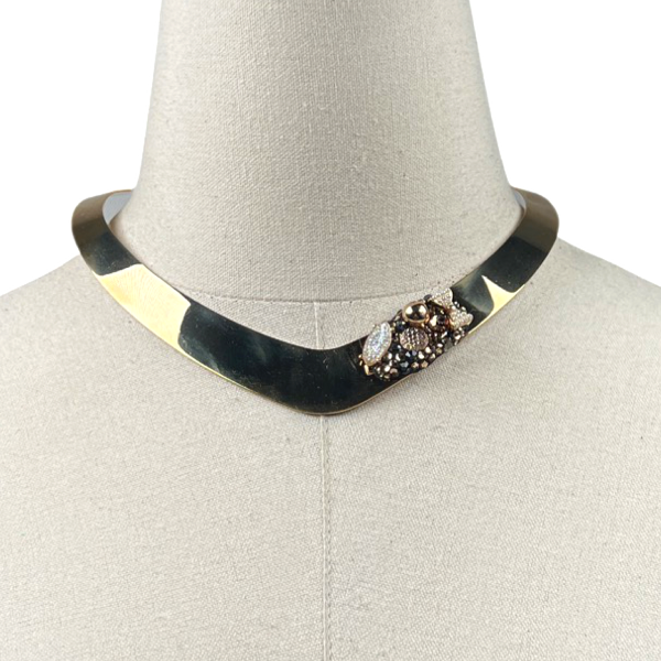 Alexandra Duchess Collar Necklace Necklaces Cerese D, Inc. Gold  
