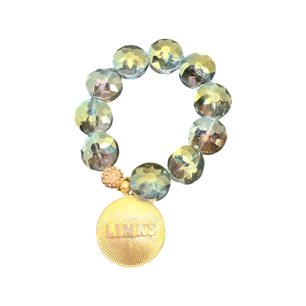 Links Flor Iridescent Crystal Bracelet LINKS Bracelets Cerese D, Inc. Gold  