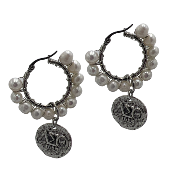 Delta Pleasures Earrings Delta Earrings Cerese D, Inc. Silver  