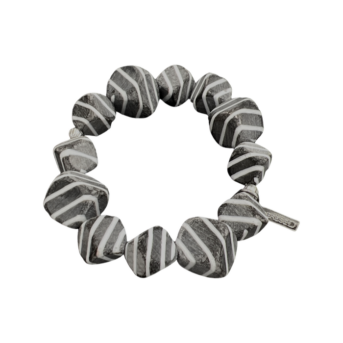 Stripe Graphite Bracelet Bracelets Cerese D, Inc.   