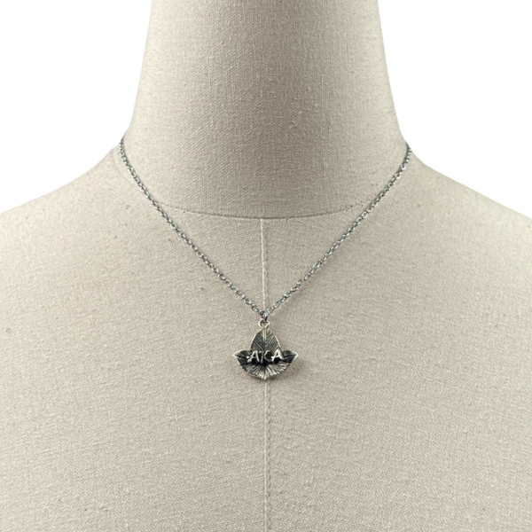 AKA Ivy Leaf Dainty Necklace AKA Necklaces Cerese D, Inc. Silver  