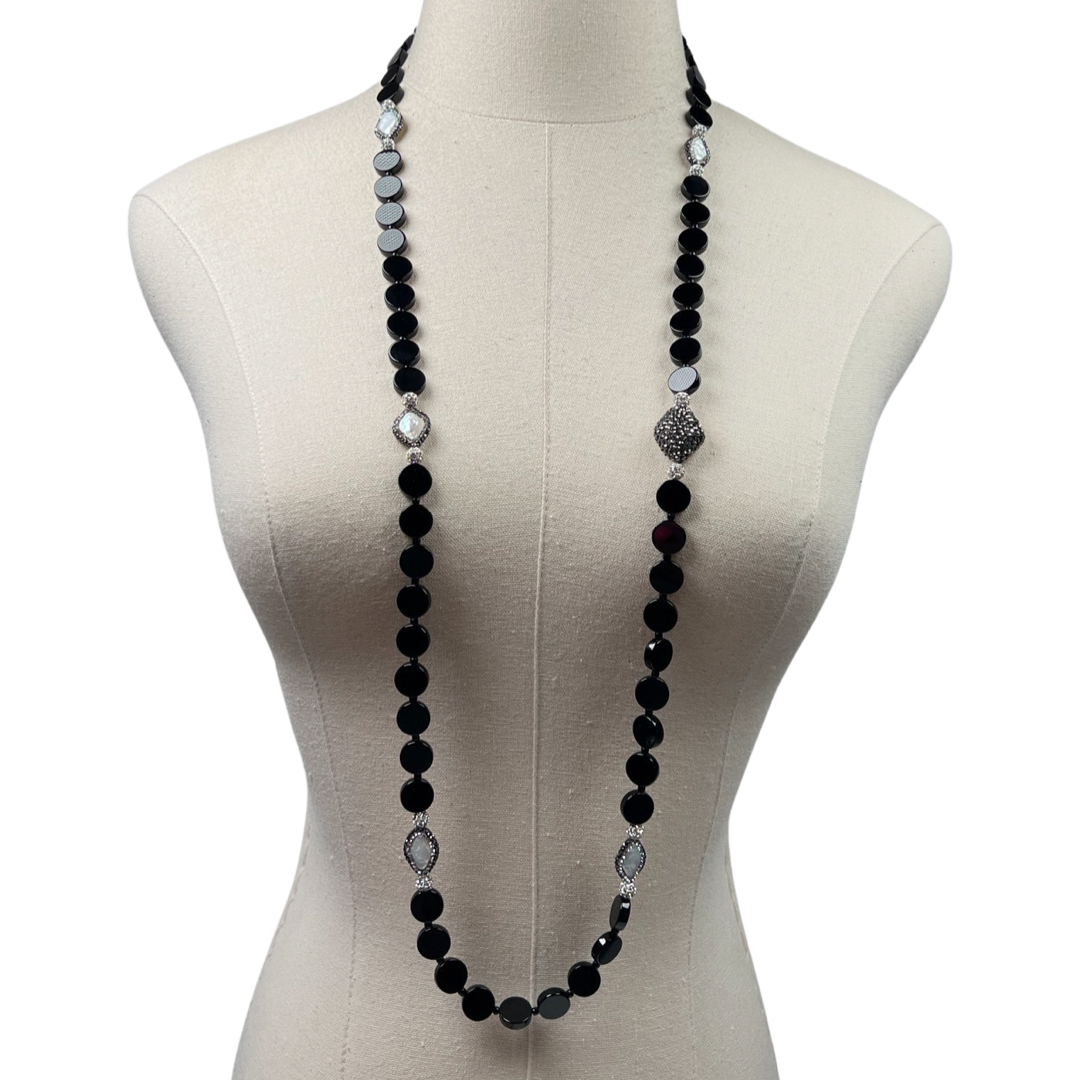 Pitch Onyx Necklace Necklaces Cerese D, Inc.   
