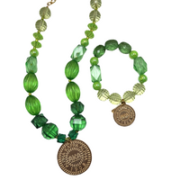 AKA Juicy Green Ombre AKA Necklaces Cerese D, Inc. Gold  