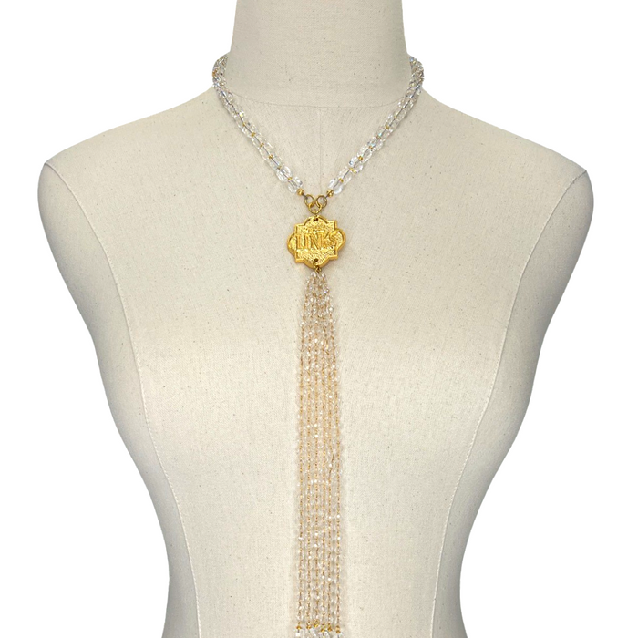 Links Clear Float Necklace LINKS Necklaces Cerese D, Inc. Gold  