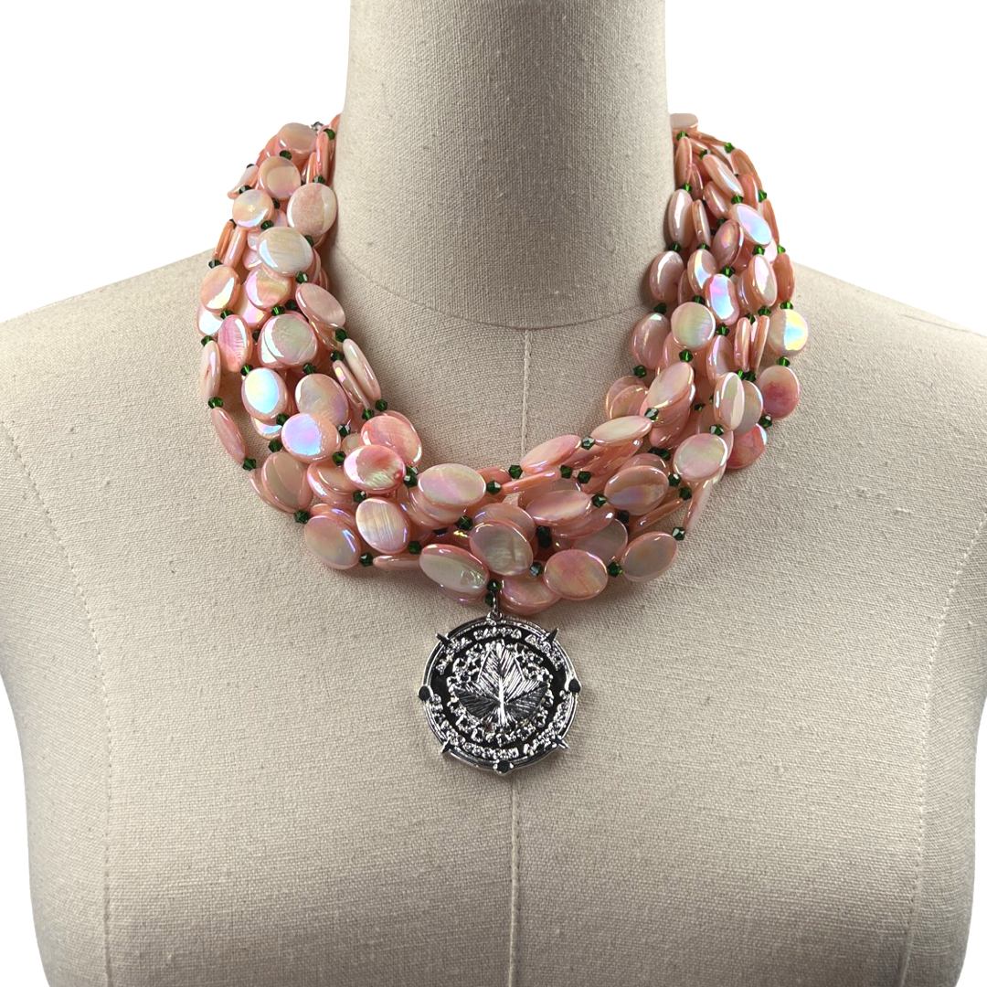 AKA Grandiose Pink Necklace AKA Necklaces Cerese D, Inc. Silver  