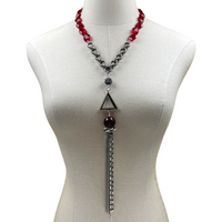 Delta Dear Tassel Chain Necklace DELTA Necklaces Cerese D, Inc.   