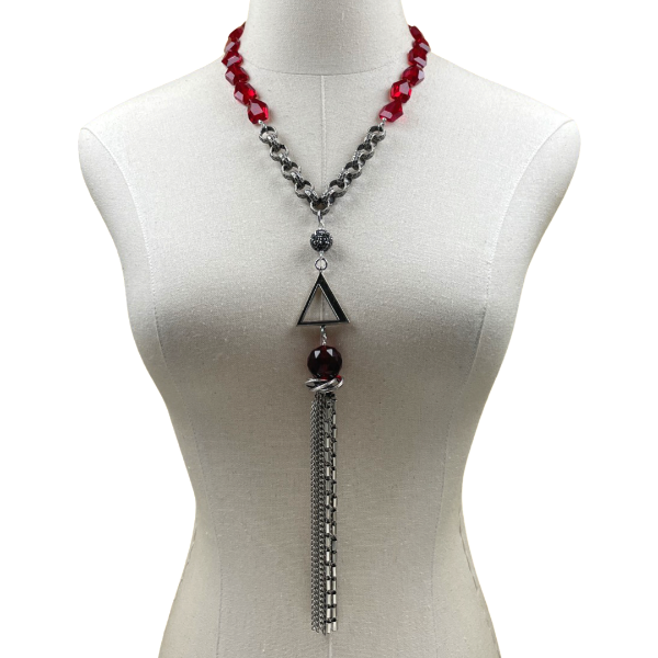 Delta Dear Tassel Chain Necklace DELTA Necklaces Cerese D, Inc.   