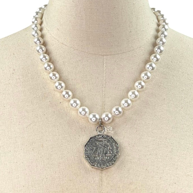 Zeta Classic Pearl 10 Necklace Zeta Necklace Cerese D Jewelry   