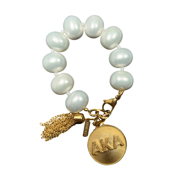 AKA Classic Pearl Bracelet AKA Bracelets Cerese D Jewelry Gold Radiant 